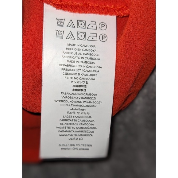 Michael Kors Wrap Dress Ruffle Orange Sparkle V-Neck Flared Sleeve S NWT $165 - Picture 11 of 13